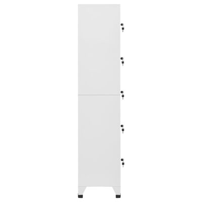 vidaXL Заключващ се шкаф, светлосив, 38x40x180 см, стомана