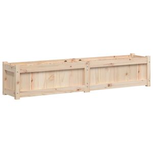 vidaXL Градински сандък, 150x31x31 см, борово дърво масив