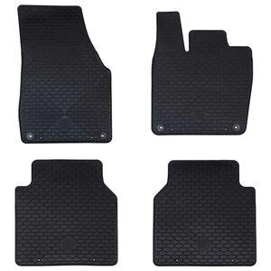 vidaXL Автомобилен килим 4 pcs Черно подходящо за VW ID.7 2023- Каучук