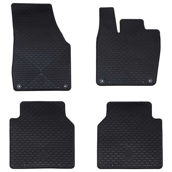 vidaXL Автомобилен килим 4 pcs Черно подходящо за VW ID.7 2023- Каучук