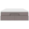 vidaXL Османска легло с матрак, таупе, 140x200 см, плат