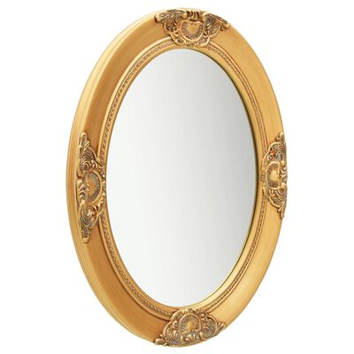 vidaXL Стенно огледало, бароков стил, 50x70 см, златисто
