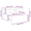 vidaXL Плаваща нощно шкафче 2 pcs Старо дърво 40 x 31 x 28 см