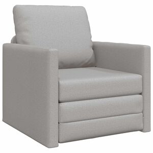 vidaXL Диван легло Облачно сиво 74 x 77 x 81 см текстил