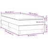 vidaXL Box Spring легло с матрак Тъмнозелено 90x220 cm Кадифе