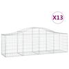 vidaXL Габионни кошници арка 13 бр 200x50x60/80 см поцинковано желязо