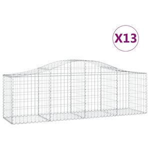 vidaXL Габионни кошници арка 13 бр 200x50x60/80 см поцинковано желязо