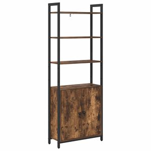vidaXL Шкаф за книги 6 нива 60 x 24 x 161 см Инженерна дървесина