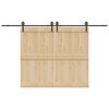 vidaXL Комплект механизъм за плъзгаща врата, 366 см, стомана, черен