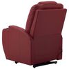 vidaXL Изправящ масажен стол виненочервен изкуствена кожа