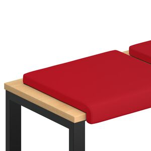vidaXL Възглавница за пейка 4 бр. Изкуствена Червено Дълбочина 35 см