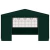 vidaXL Професионална парти шатра със стени 4х4 м зелена 90 г/м&sup2;
