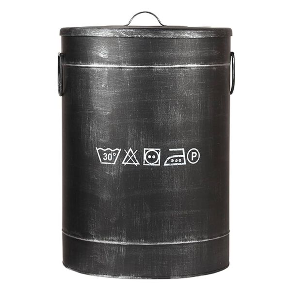 LABEL51 Kош за пране, 40x40x58 см, L, антично черно