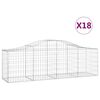 vidaXL Габионни кошници арка 18 бр 200x50x60/80 см поцинковано желязо