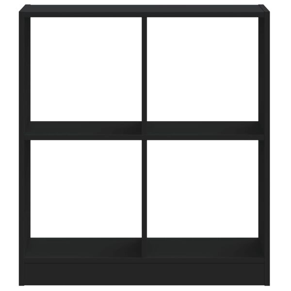 vidaXL Библиотека черна 68,5x32x75 см инженерно дърво