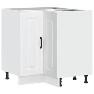 vidaXL Кухненски ъглов шкаф, "Kalmar", бял, инженерно дърво