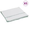 vidaXL Кърпи за почистване 5 бр бели със зелени ивици 50x60 см