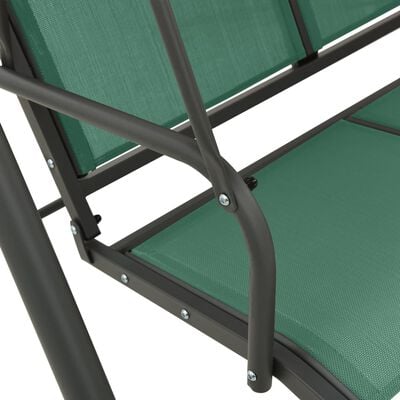vidaXL Градинска люлка-пейка зелена 170 см текстилен и стомана