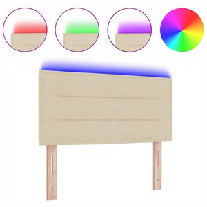 vidaXL LED глава С LED лентисти светлини Крем 100 cm Полиестер