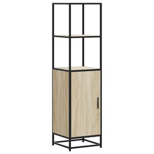 vidaXL Висока дъска Сонома дъб 35,5x35x139 cm Обработено дърво и метал