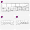 vidaXL Комплект дивани за открито 6 pcs Натурален и Антрацит