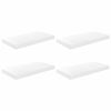 vidaXL Окачени стенни рафтове, 4 бр, бял гланц, 50x23x3,8 см, МДФ