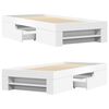 vidaXL Рамка за легло, бяла, 75x190 см, инженерно дърво