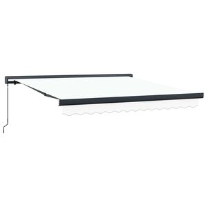 vidaXL Прибираща се тента Бяло 300 x 250 cm Платно и алуминий