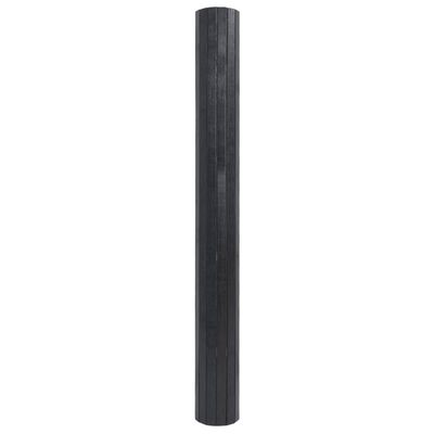 vidaXL Килим, правоъгълен, сив, 100x400 см, бамбук