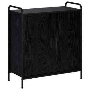 vidaXL Служебен шкаф Черен дъб 97 x 33 x 81 см Инженерна дървесина