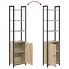 vidaXL Шкаф за книги Сонома дъб 40 x 24 x 161 см Инженерно дърво