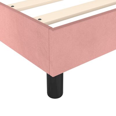 vidaXL Рамка за легло, розова, 140x200 см, кадифе