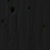vidaXL Горна табла за легло, черна, 125,5x4x100 см, бор масив