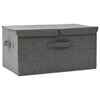 vidaXL Кутия за съхранение, текстил, 50x30x25 см, антрацит