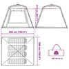vidaXL Риболовна палатка 4-местна масленозелена бързо освобождаване