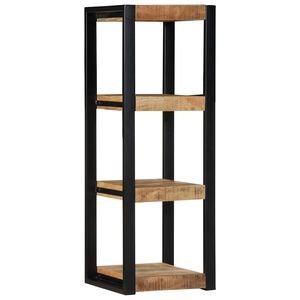 vidaXL Стенен рафт 35x35x100 cm Масивна груба дървесина Манго