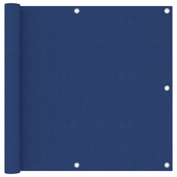 vidaXL Балконски параван, син, 90x400 см, оксфорд плат