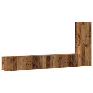 vidaXL Комплект ТВ шкафове за стенен монтаж 3 части, инженерно дърво