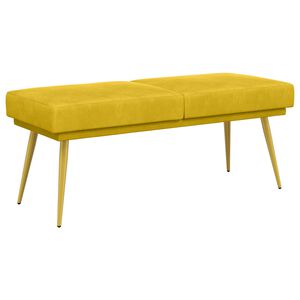 vidaXL Двойно легло Жълто 120 x 45 x 46 см Кадифе