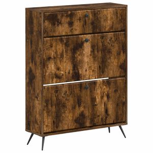 vidaXL Шкаф за обувки BREDA 78 x 24 x 103 см Инженерна дървесина