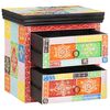 vidaXL Нощен шкаф с чекмедже Многоцветен 40 x 30 x 40 см