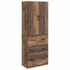 vidaXL Комплект шкафове 2 pcs Старо дърво 66 x 34,5 x 87 см