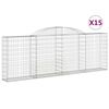 vidaXL Габионни кошници арка 15 бр 300x30x100/120см поцинковано желязо