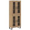 vidaXL Висок шкаф 2 pcs Дъб 69,5 x 34 x 180 см Инженерно дърво