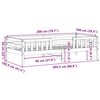 vidaXL Рамка за легло без матрак, восъчнокафяв, 100x200 см, бор масив