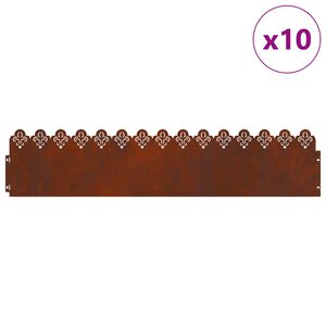 vidaXL Ограничители за тревни площи 10 бр. 103 x 0,05 x 22 см