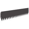 vidaXL Ограда за трева 20 pcs 103 x 25 см Стомана Черно