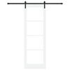 vidaXL Преплъзваща се врата ORKDAL Бял и черен 78 x 232 см