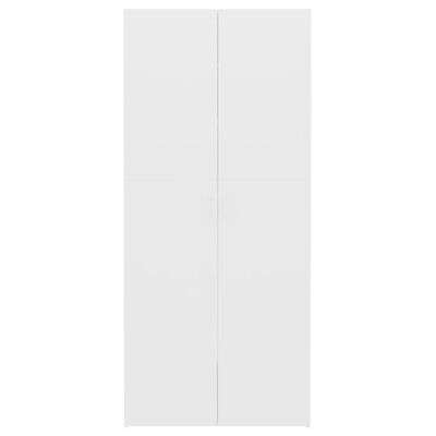vidaXL Шкаф за обувки, бял, 80x35,5x180 см, ПДЧ