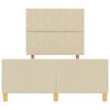 vidaXL Рамка за легло с таблото Крем 120 x 200 cm текстил